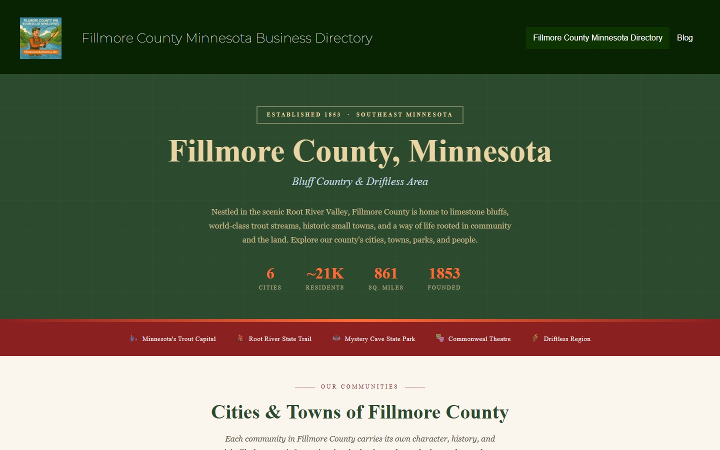 fillmorecountydirectory.dev directory website by TIV360
