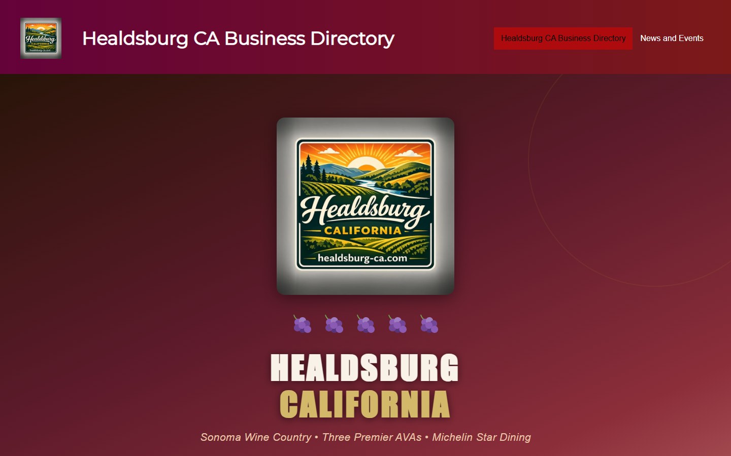 healdsburg-ca.com directory website by TIV360