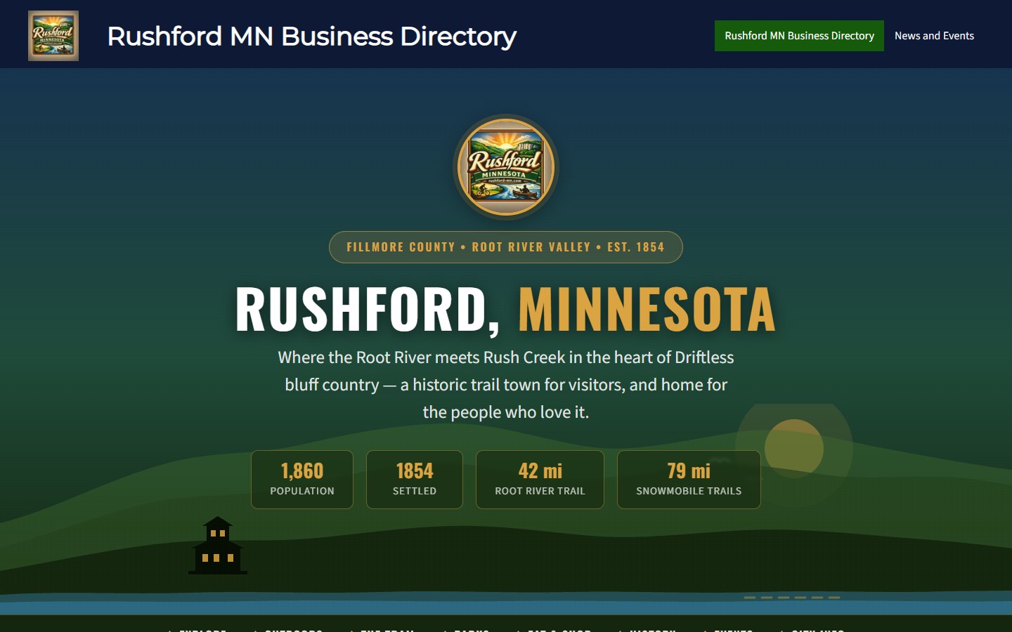 rushford-mn.com directory website by TIV360