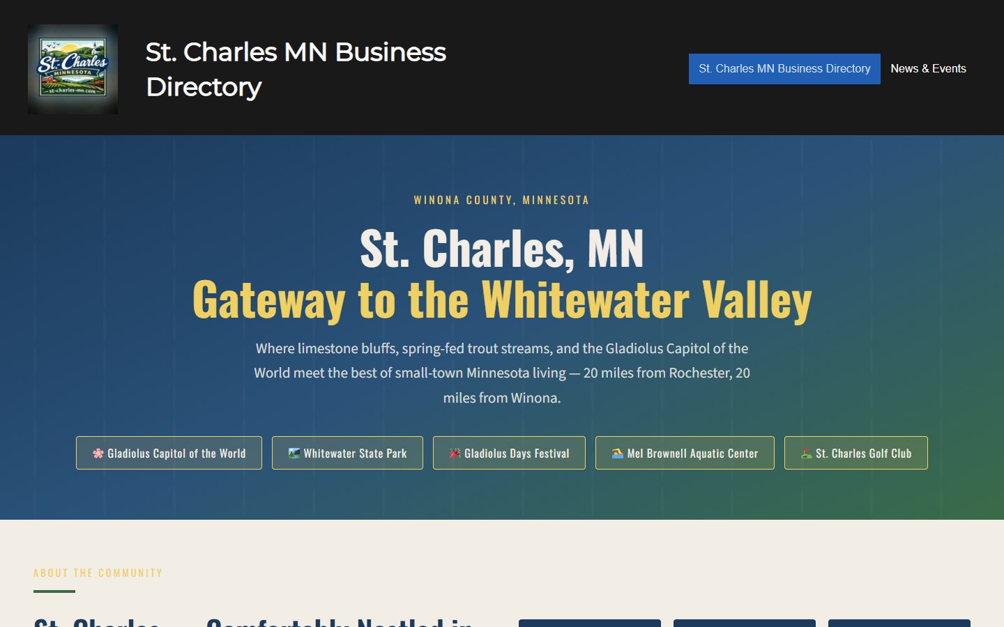 st-charles-mn.com directory website by TIV360
