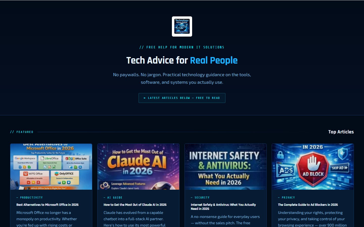 technology-advice.online directory website by TIV360