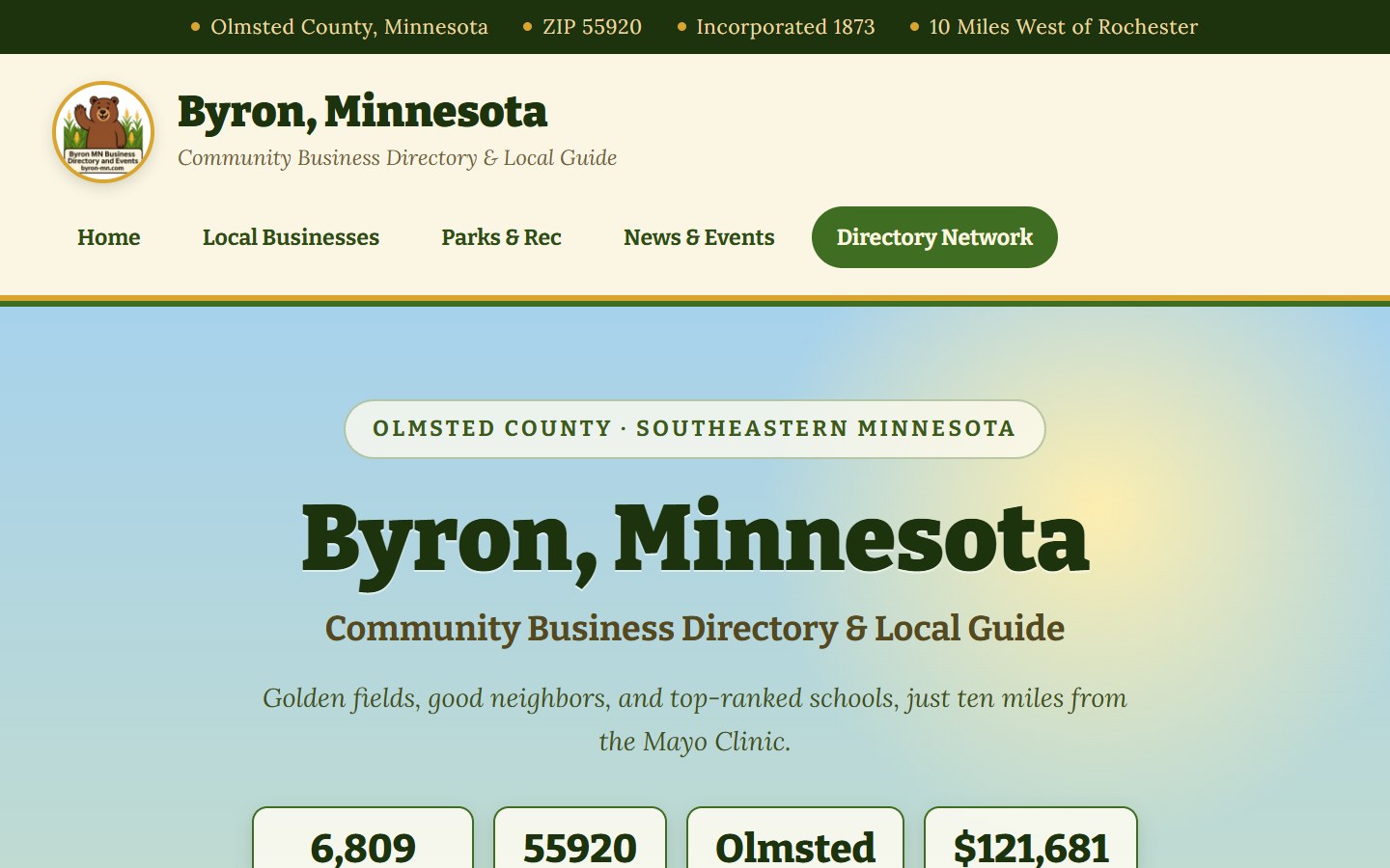byron-mn.com directory website by TIV360