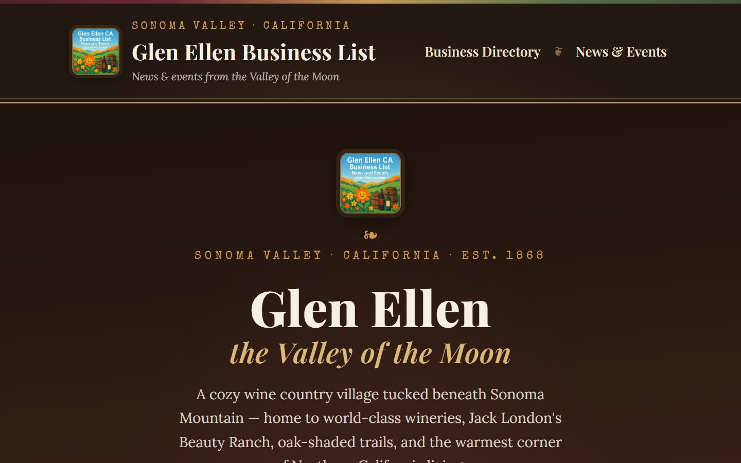 glen-ellen-ca.com directory website by TIV360