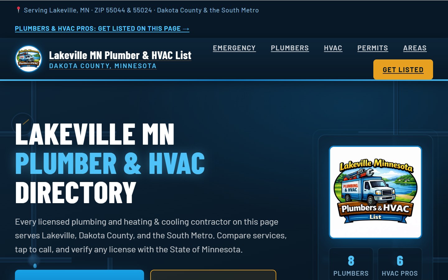 lakeville-mn-plumber-list.com directory website by TIV360