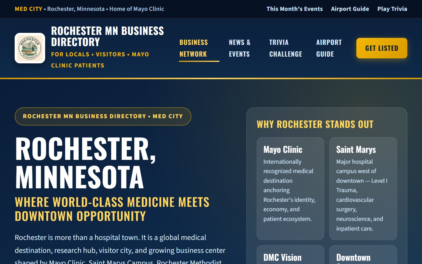 rochestermnbusinesslist.com directory website by TIV360